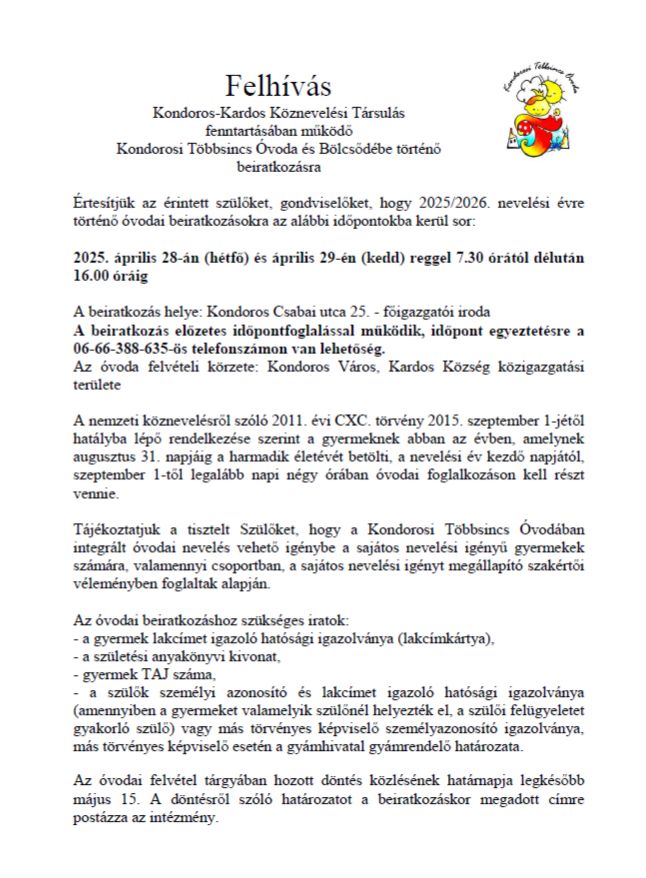 Beiratkozás 2025/26